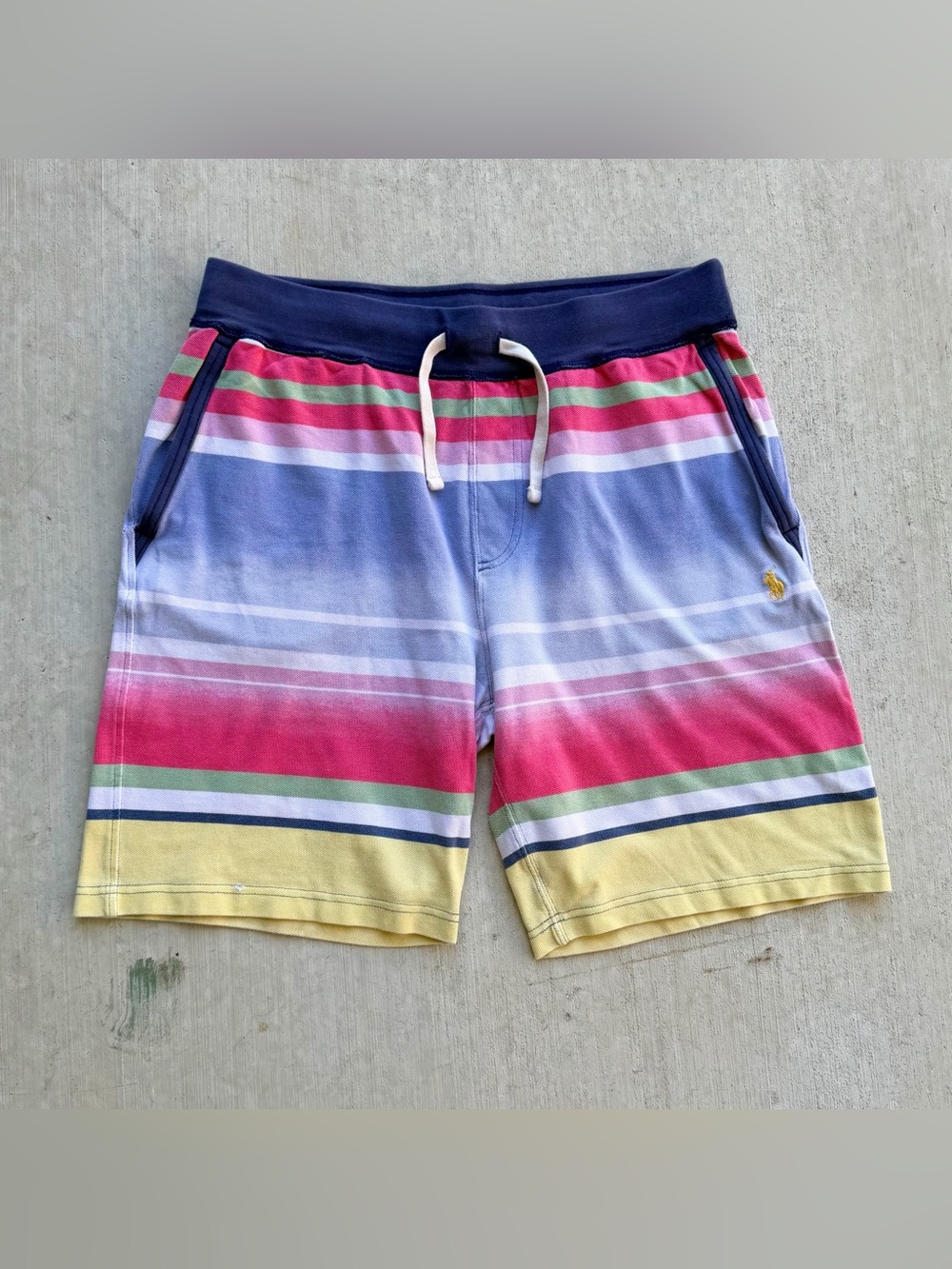 Polo Ralph Lauren Men’s Sunset Hued Striped Shorts Men Size Small Drawstring